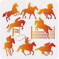 thumbnail image 2 of Cowboy Riding Horse Stencil for Painting 11.69”x8.27” Horse Galloping Reusable Wall Stencil DIY Craft Art Animal Stencil Templates on Wood Fabric Canvas, 2 of 8