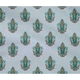 thumbnail image 4 of oneOone Cotton Flex Light Grayish Blue Fabric Leaves & Paisley Block Sewing Material Print Fabric By The Yard 40 Inch Wide, 4 of 4