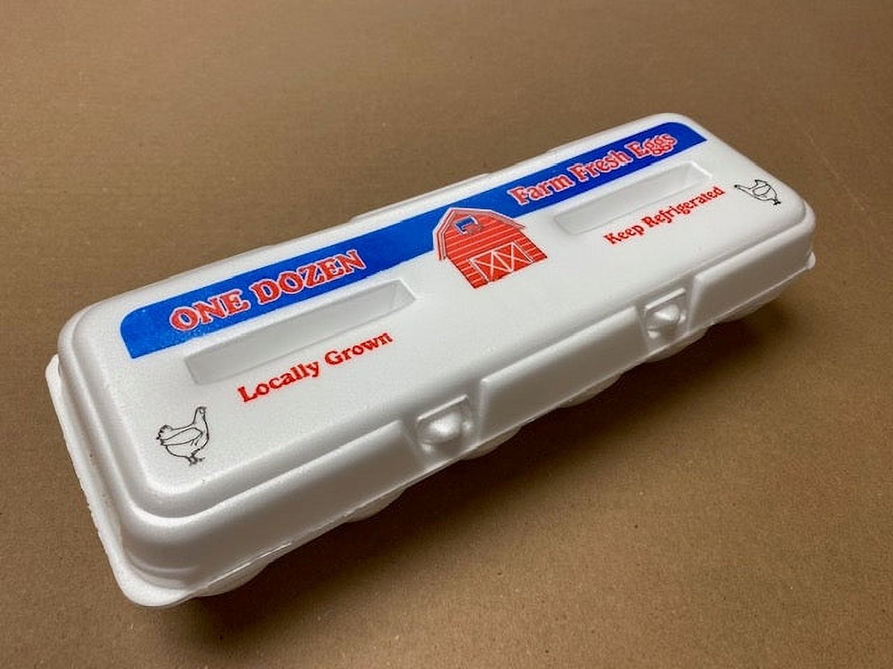 White Stock Foam Egg Cartons "Farm Fresh Eggs" w/ FREE SHIPPING* Eggs not included