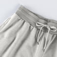 thumbnail image 6 of Women's 2026 Summer Casual Shorts with Pocket Elastic High Waisted Wide Leg Beach Shorts Light Gray M, 6 of 8