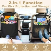 cyrico Back Seat Organizer 2 Pack, 600D Fabric Heavy Duty Waterproof Kick Mats Organizer for Car, SUV