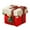 C, variant on Opvise Reusable Cloth Christmas Gift Box 12cm Foldable Ribbon Closure Holiday Packaging Decorative Present Box