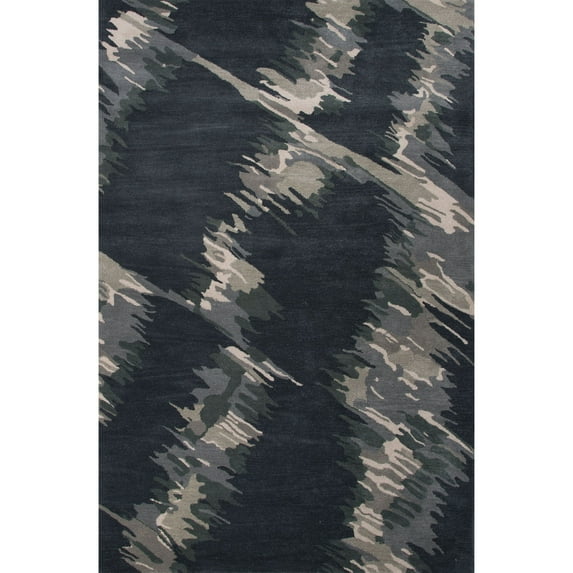 Royal Rugs En Casa Black Abstract Area Rug