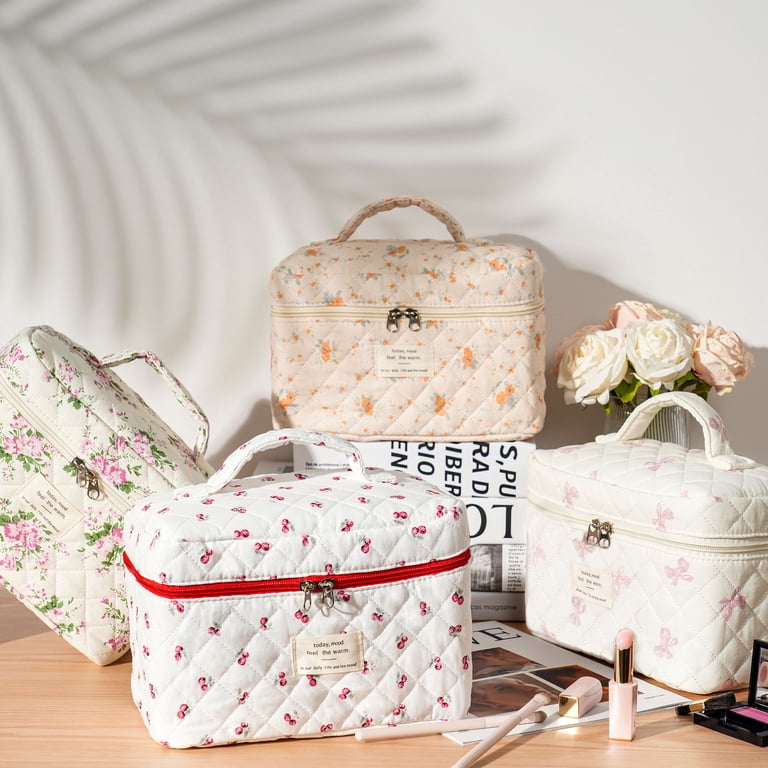 Gynky Floral Cotton Makeup Bag, Large Capacity photo 3