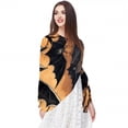 thumbnail image 5 of Halloween Bat Chic Chiffon Yarn Head Scarf - Translucent Light and Breathable Silk Chiffon Scarf for Women - 180*73 Size Elegant Fashion Accessory, 5 of 6