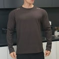 thumbnail image 4 of RXMEKW Long Sleeve Top, Slim Fitness Shirt with Solid Color and Round Neck, 4 of 7