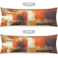 thumbnail image 5 of Burnt Orange Body Pillow Cover Brown Orange Abstract Art Painting Long Pillow Case with Zipper Decorative Bedding Pillowcase Modern Pillow Covers Soft Cushion Pillow Case for Bedroom,Couch,20"x54", 5 of 6