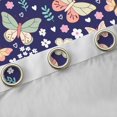 thumbnail image 4 of Manfei Colorful Cartoon Butterfly Curtains and Drapes Pack of 2 (52x63 Each),Rustic Plant Floral Black Out Curtains, 4 of 6