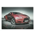 thumbnail image 1 of Cars Cutting Board, Modern Era Sports Car Designed for Spirited Performance and Fast Speed Racing Print, Decorative Tempered Glass Cutting and Serving Board, Large Size, Grey Red, by Ambesonne, 1 of 1
