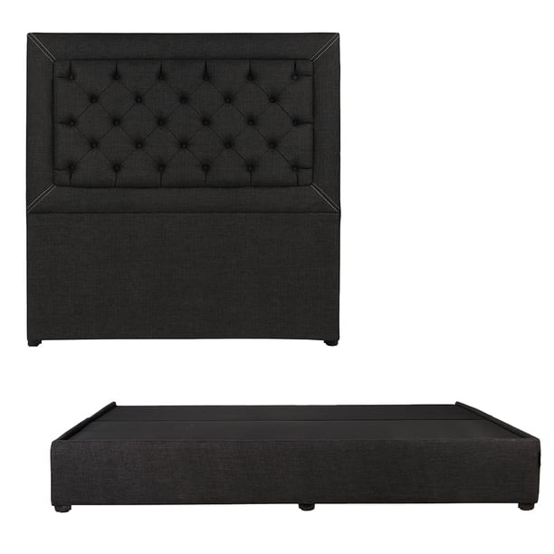 Base de Cama Dicasa con Cabecera King Size Mary negro