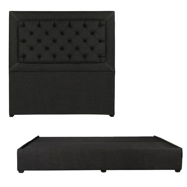 Base de Cama Dicasa con Cabecera King Size Mary negro