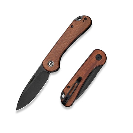CIVIVI Elementum Slip Joint Pocket Knife Folding Knife with 2.96 Swedish 14C28N Blade Guibourtia Wood Handle C18062AJ-3