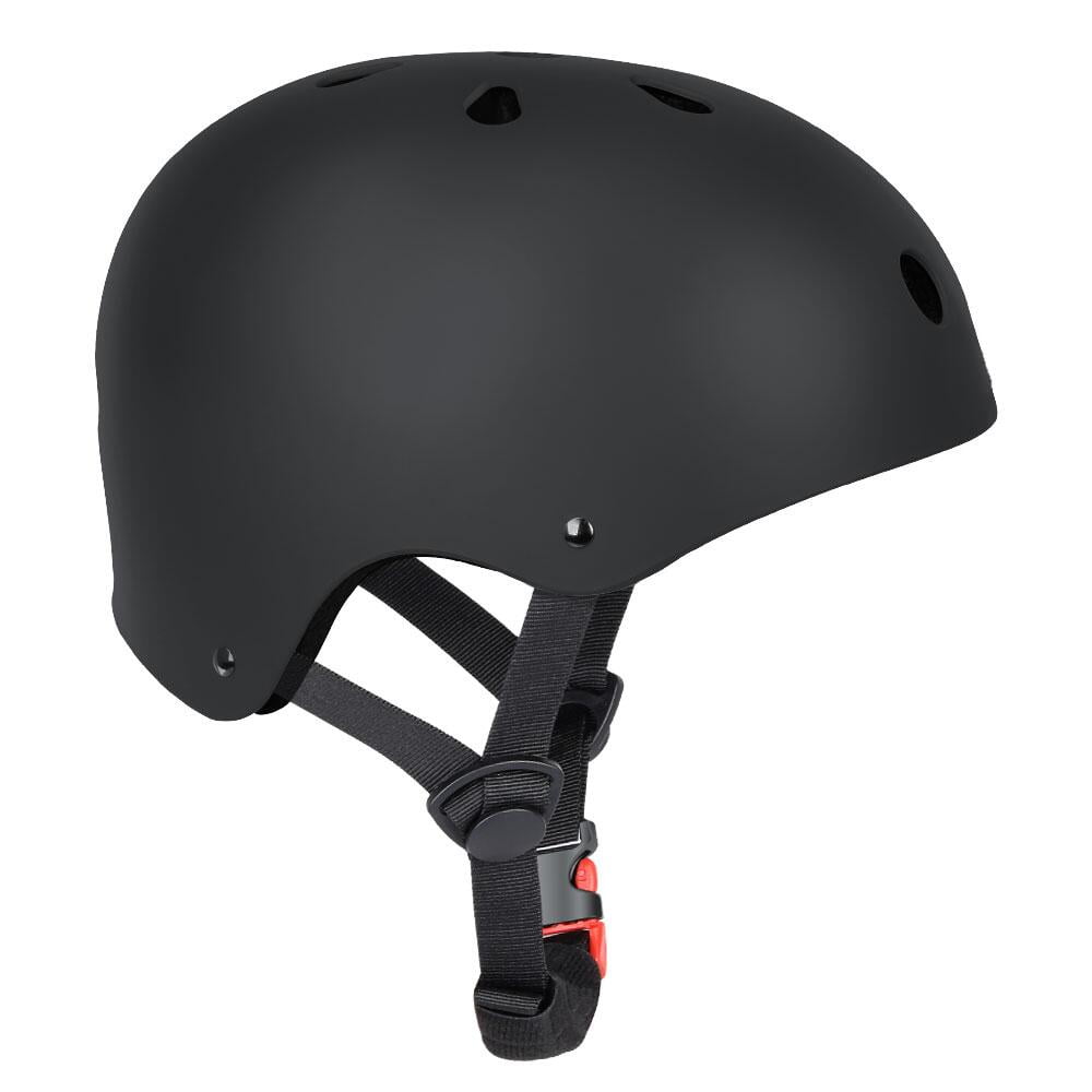 QUANFENG QF Kids Skateboard Helmet CPSC ASTM Certified Bike Skate Multi-Sport Helmet (S/Black)