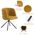 thumbnail image 6 of Hommoo 270° Swivel Accent Chair 2-Piece Chairs Set, Modern Chenille Upholstered Armchair with Metal Base, for Home & Office, Orange, 6 of 6