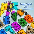 thumbnail image 3 of Fusipu Robot Toy Kids Digital Numbers Transforming Robot Action Figure Educational Toy for Children Gift, 3 of 8