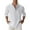 White, variant on LTTVQM Men's Linen Cotton Tops Long Sleeve Button Down Henley Shirt Casual Solid Band Collar Beach Shirts Army Green M