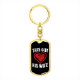 thumbnail image 4 of To My Wife  Guy Loves Wife Stainless Steel or 18k Gold Premium Swivel Dog Tag Keychain, 4 of 16