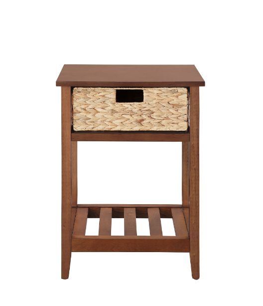 GIFFIH Accent Table, Walnut & Natural Finish YF