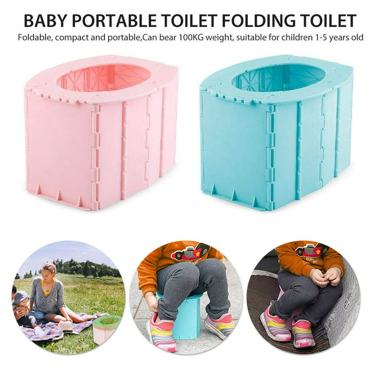 AMERTEER Kids Travel Potty Portable Folding Potty Training Toilet or  Toddler Travel Foldable Toilet Seat Toddler Potty Seat for Car Travel  Outdoor
