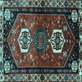 thumbnail image 1 of Ahgly Company Indoor Square Persian Light Blue Traditional Area Rugs, 8' Square, 1 of 4