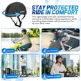 thumbnail image 6 of Semfri Adult Bike Helmet Skateboard Road Cycling Helmet Suitable Multi-Sport Scooter Skating Bicycle Large Size for Men Women Black, 6 of 9