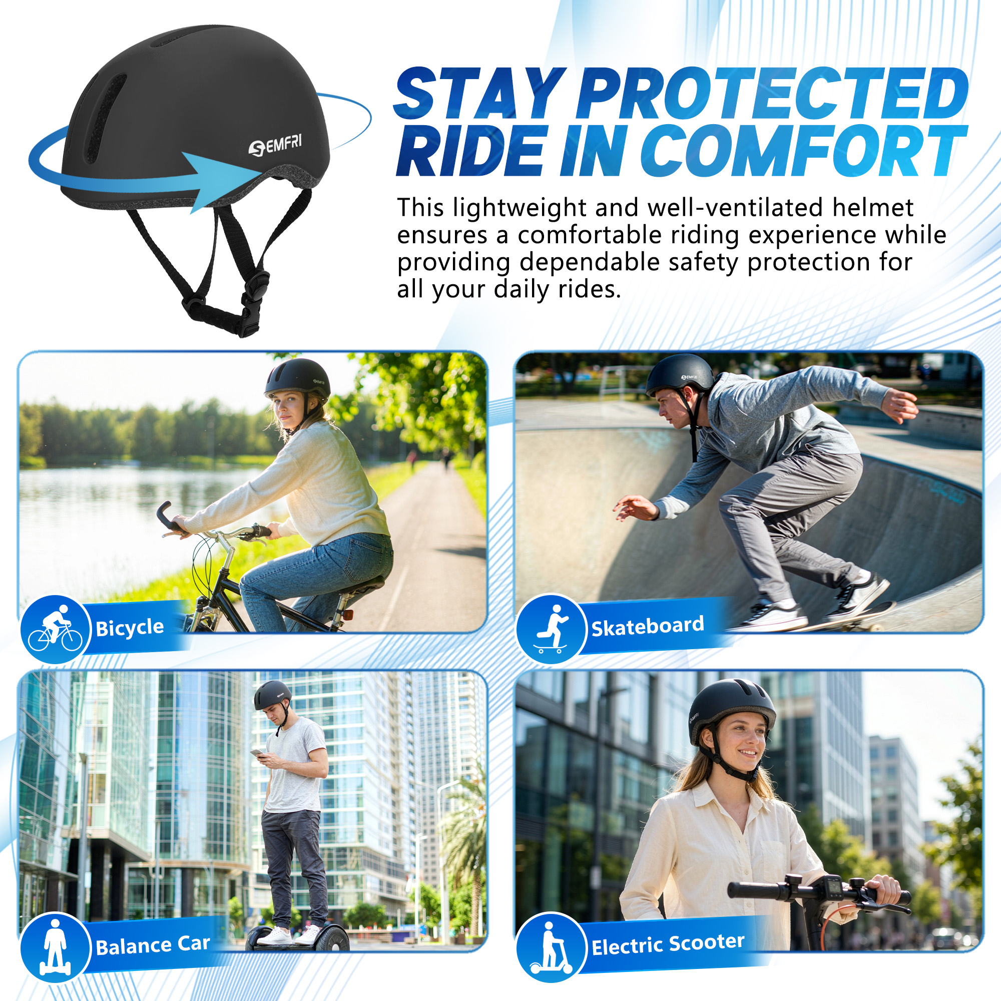 Semfri Adult Bike Helmet Road Cycling Protection photo 6