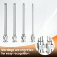 thumbnail image 5 of 10pcs Dispensing Needles 8 Gauge 4 Inch Stainless Steel Blunt Tip Luer Connector for Refilling Glue Oil Thick Liquids Ink Lab Use, Silver, 5 of 6