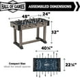 thumbnail image 2 of 48” Charleston Foosball Gaming Table Standard Size for Family Game Rooms by Hall of Games, 2 of 10