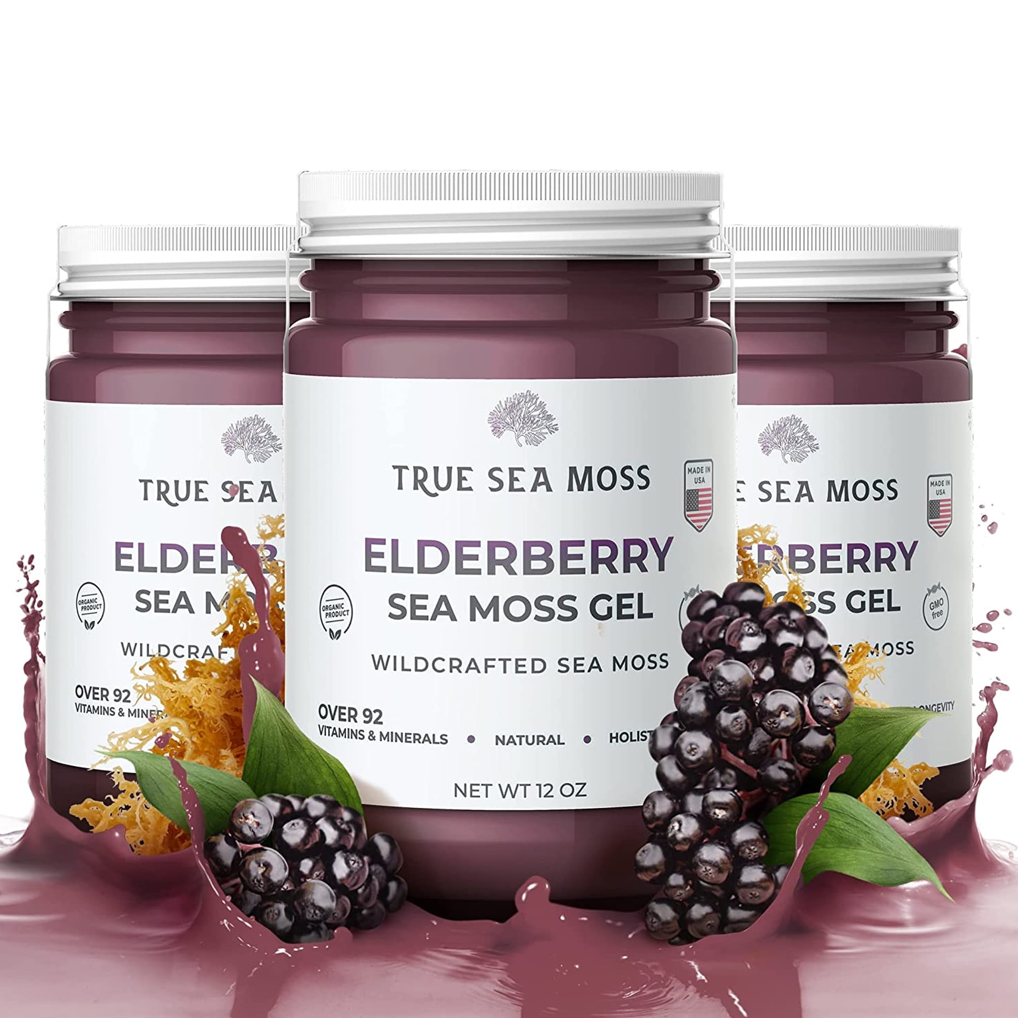 TrueSeaMoss Wildcrafted Irish Sea Moss Gel Nutritious Organic Raw