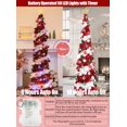 thumbnail image 4 of Árbol de Navidad SINTENILL desplegable de 5 pies con temporizador, luces y adornos, 4 of 9