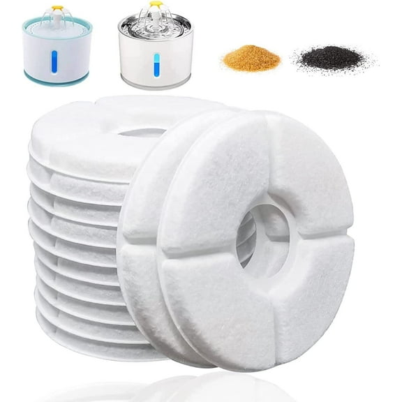 12 Pack Replacement Filters for Pet Cat Water Fountain Activated Carbon Filters