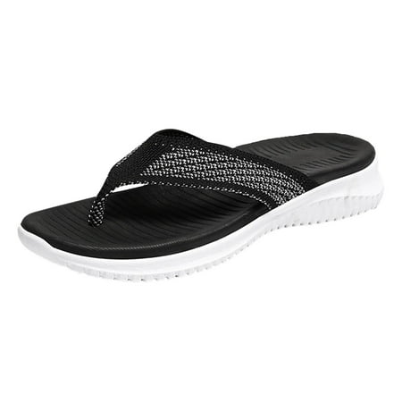 

ZIZOCWA Beach Flip Flops for Women Womens Memory Foam Sandals Wide Width Women Female Fashion Non Slip Beach Summer Comfortable Walking Flip Flop 6.5