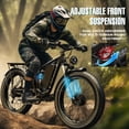 thumbnail image 4 of FENGQS 5000W Electric Bike for Adults, 52V 1196Wh Battery, 26"x4" Fat Tyre, Dual Hydraulic Disc Brake, Dual Motor Ebike, Full Suspension, 45MPH 100 Miles Maximum Range, UL 2849, Black, 4 of 6