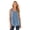 Dusty Indigo Floral Print, variant on Women's Plus Size Pleated Tank