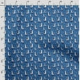thumbnail image 3 of Soimoi Llama Alpaca Printed, Cotton Satin Spandex, Sewing Fabric by The Yard 54 Inch Wide, Decorative Fabric for Dresses and Home Accents, Blue, 3 of 5
