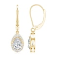 thumbnail image 3 of Rosec Jewels Lab Created Diamond Teardrop Earrings (Ef-Vs Quality) - Lever Back Earrings Gift for Anniversary, 18K Yellow Gold, 3 of 6