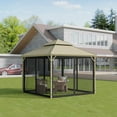 thumbnail image 2 of Wilk 10'x10' Gazebo Universal Replacement Mesh Sidewall Mosquito Netting, 2 of 6