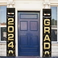 thumbnail image 5 of RnemiTe-amo 2024 Graduation Door Porch Sign Banner,Congrats Grad Porch Banner for Any Schools or Grades 2024 Graduation Party Decorations,Black, 5 of 6