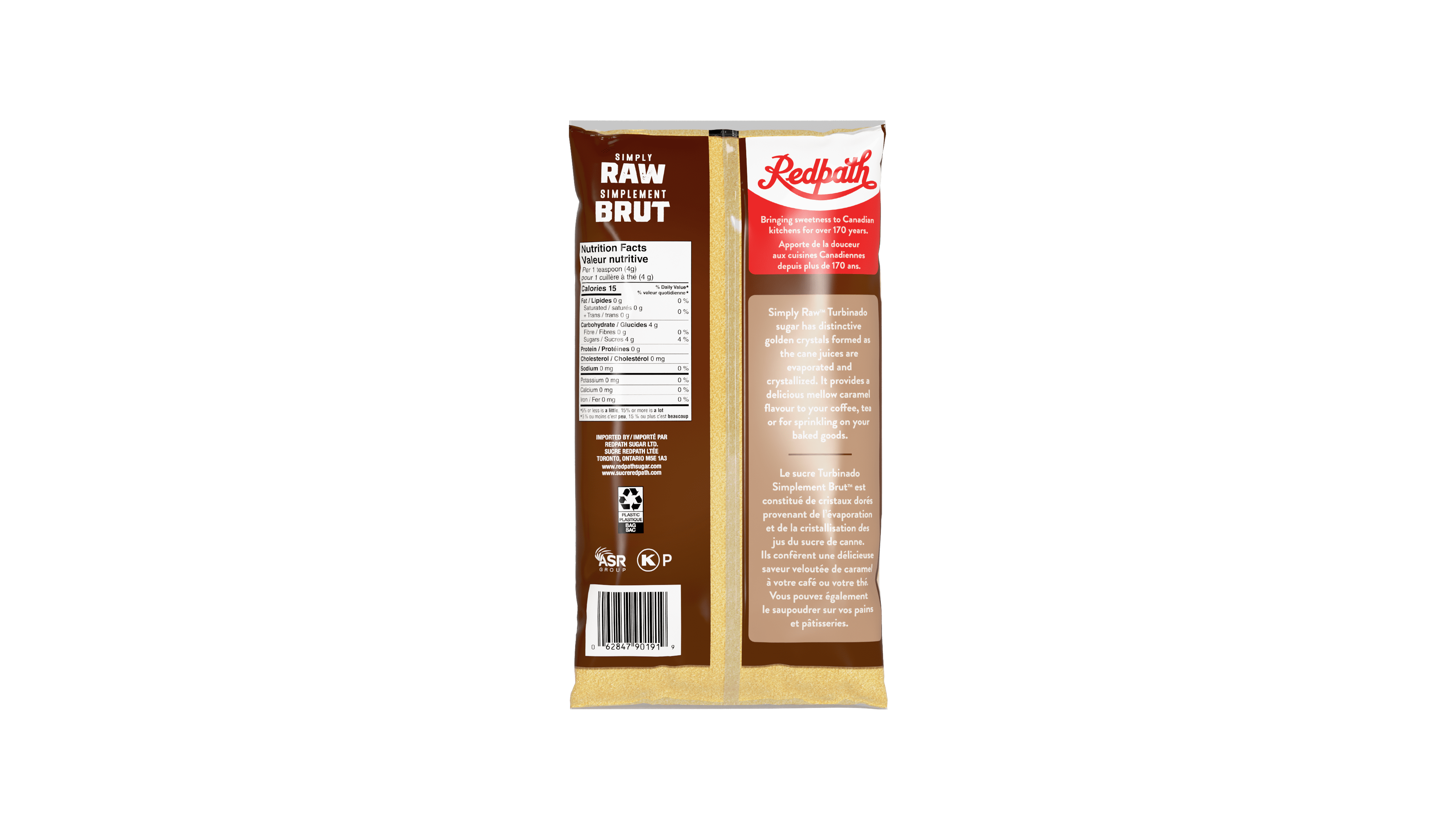 Redpath SimplyRaw Free Flowing Golden Yellow Sugar 1KG