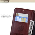 thumbnail image 5 of Wallet Case for Samsung Galaxy A23/Galaxy F23/Galaxy M23, [Wrist Strap] Rose Flower Cover with Credit Card Holder Cash Pockets Flip Phone Case for Samsung Galaxy A23/M23/F23 RS Brown, 5 of 13