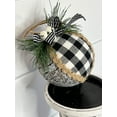 thumbnail image 3 of Classic Christmas Elegance: 3-Inch Buffalo Checked Ornament Ball in Black/White/Natural-(127071), 3 of 3