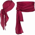 thumbnail image 1 of ICQOVD Pirate Costume Accessory Set Bandana Waist Sash Head Scarf, 1 of 3