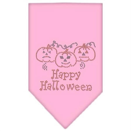 Mirage Pet Products Happy Halloween Rhinestone Bandana Light Pink Small