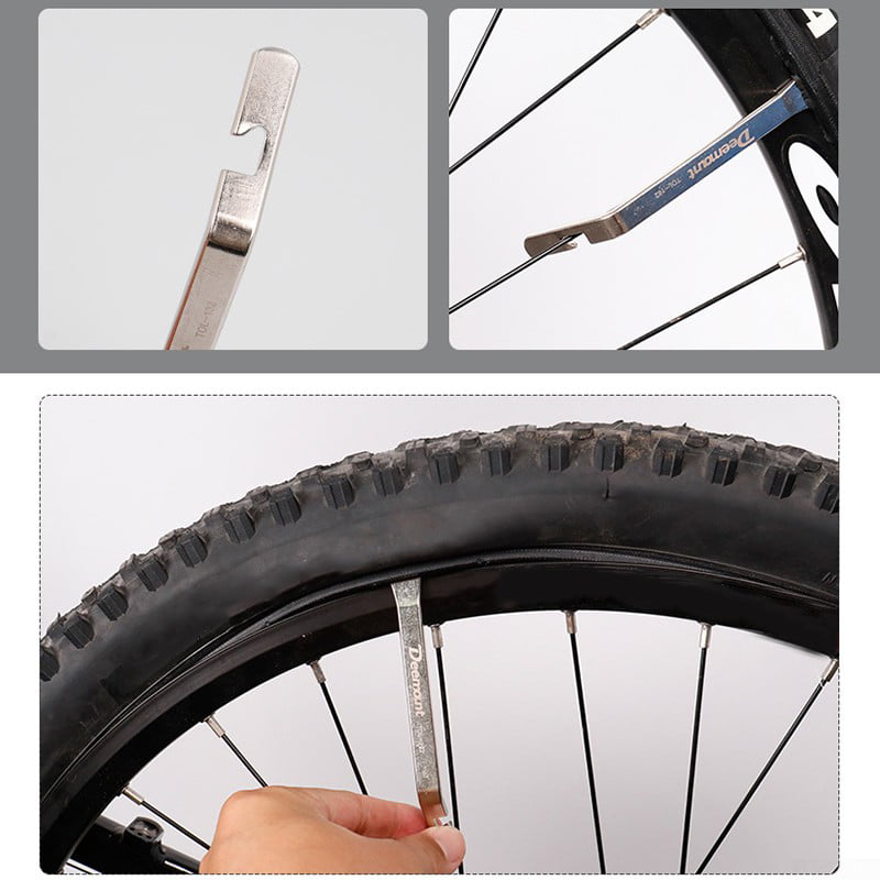 3X STEEL TYRE LEVERS Bike Cycle Bicycle Cycling Road Hybrid MTB Tire Repair TOOL 