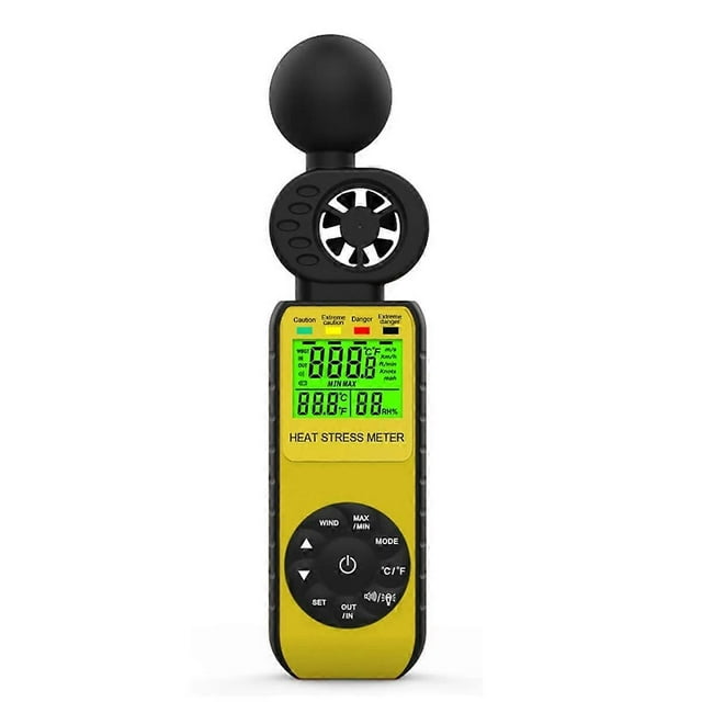 881W Air Anemometer RPM Meter Wind Digital Tachometer Handheld 4 in 1 Wind Speed Meter with Humidity Temperature Test