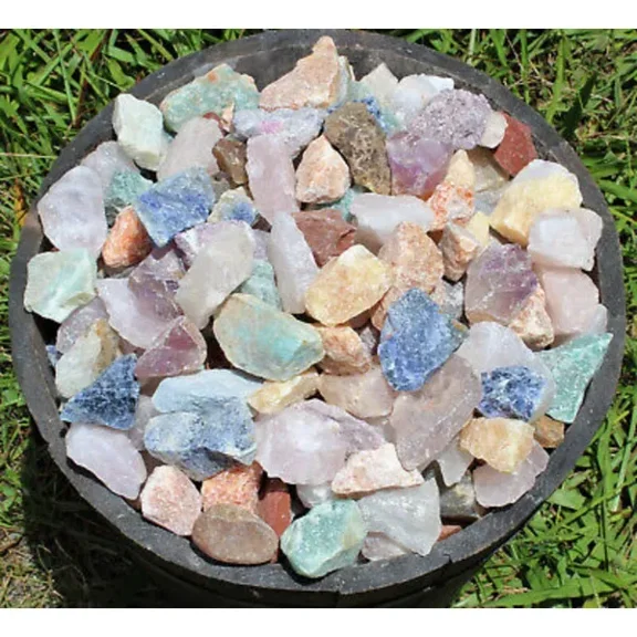 1000 Carat Bulk Lot Brazil Mix - Bulk Natural Rough Tumbler Rocks Stones