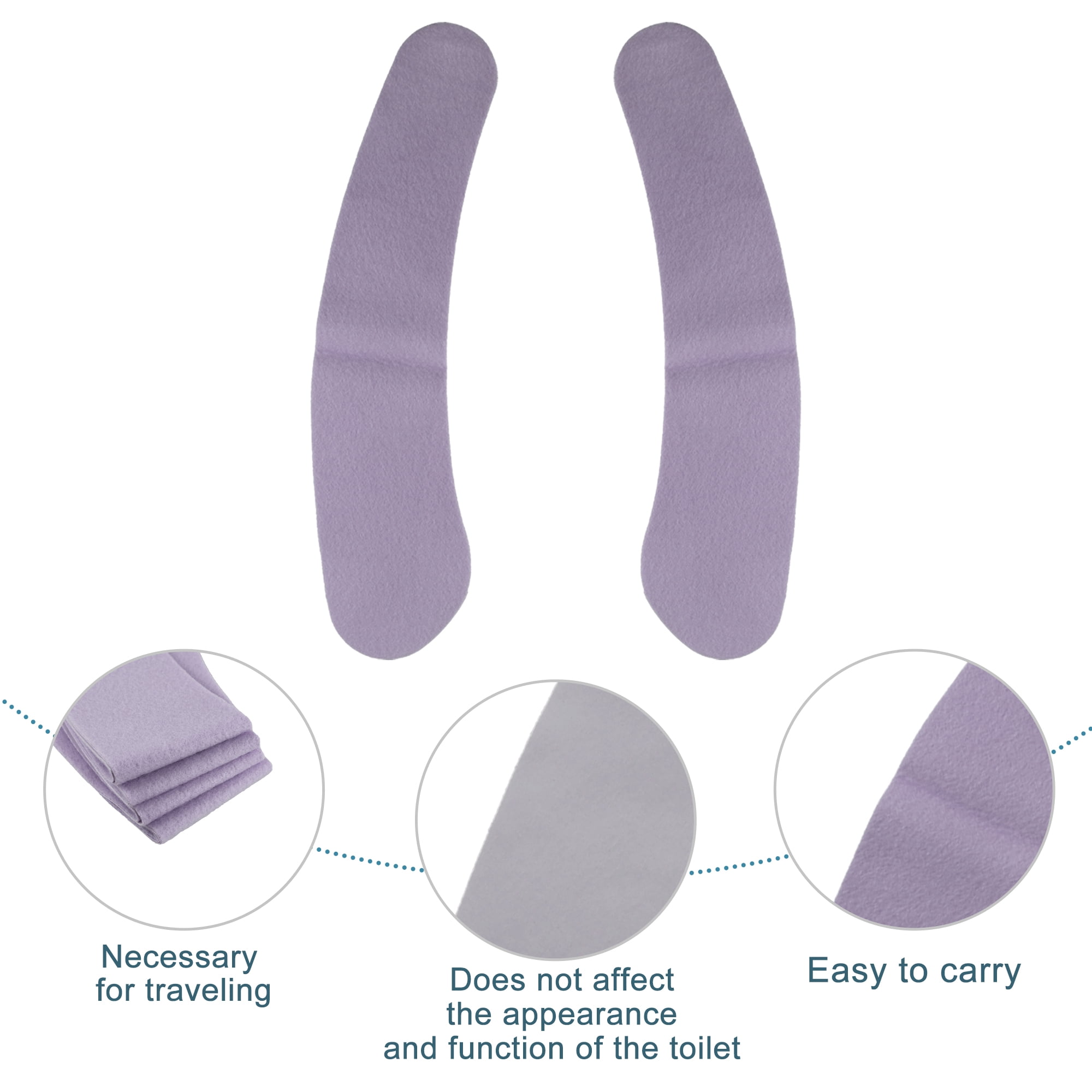 Unique Bargains 4pair Toilet Seat Cover Pad Bathroom Warm Toilet Seat Cushion Reusable Multi-color S