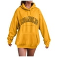 thumbnail image 1 of Ccpelsie Sweat à Capuche pour Femmes Manches Longues Décontracté Chandails en Molleton Élégants avec Multi-Poches pour Randonnée Activité Extérieure (Jaune, P), 1 of 7