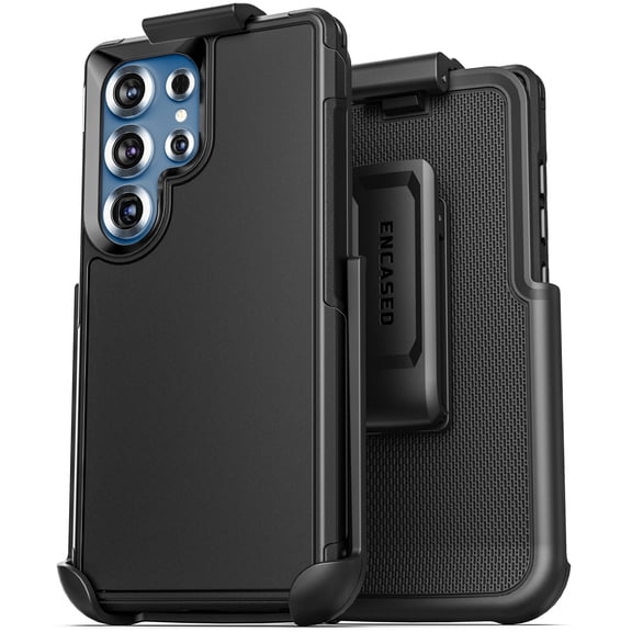 Encased Shockproof Case for Samsung Galaxy S25 Ultra, with Belt Clip Holster (Compatible with MagSafe Qi2) Heavy Duty Rugged Protection (Challenger Series)