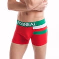 thumbnail image 4 of Maoxin Boxers For Men Seamless Sexy Solid Color Letters Comfortable Breathable Boxers Underwear Boxer Briefs Red M, 4 of 7